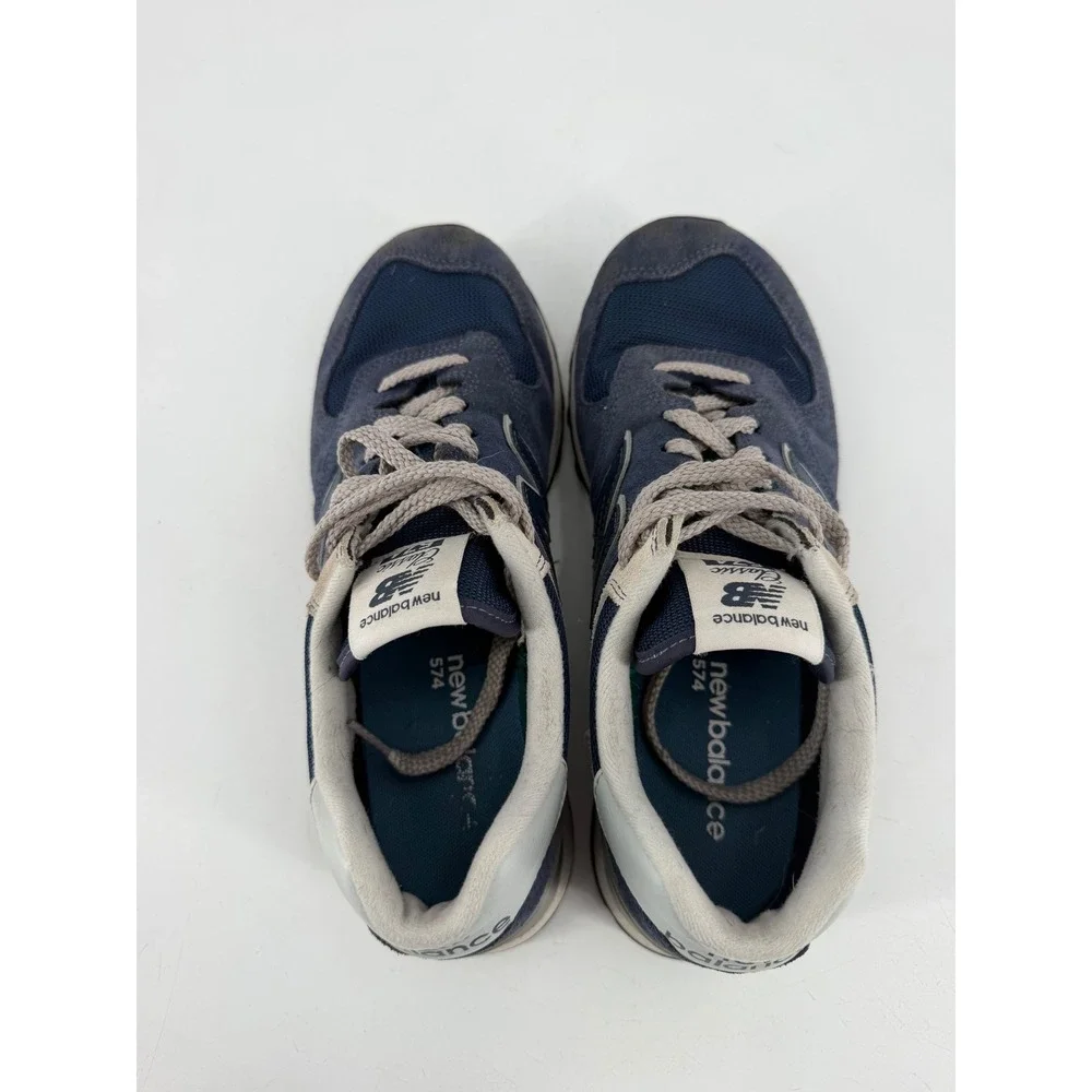 New Balance 574 Classic Womens 9.5 Navy Blue Grey WL574EVN Retro Gorpcore